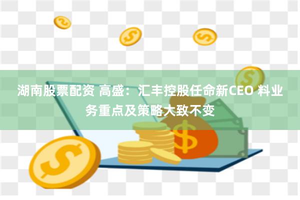 湖南股票配资 高盛：汇丰控股任命新CEO 料业务重点及策略大致不变