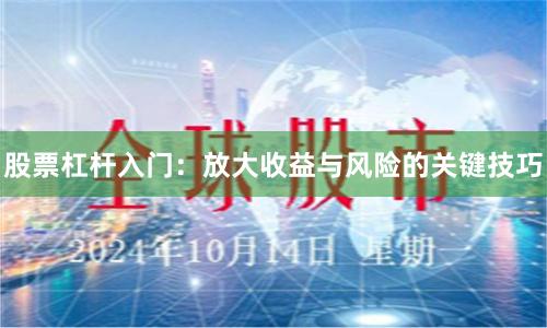 股票杠杆入门：放大收益与风险的关键技巧